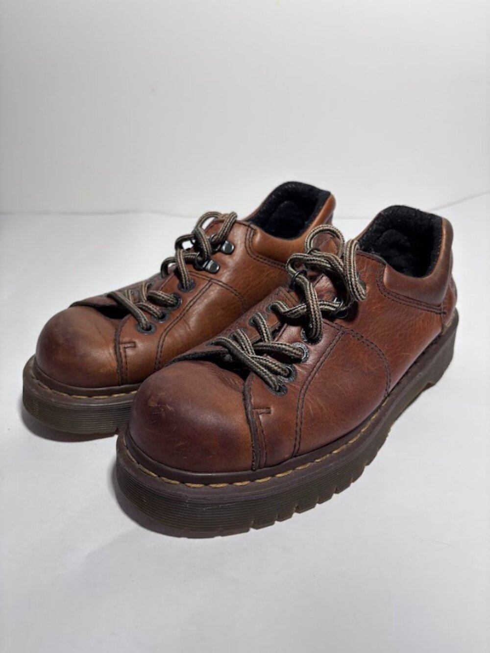 Dr. Martens Shoes Brown Leather Y2K Chunky Oxford 10940 AW004 women's 8